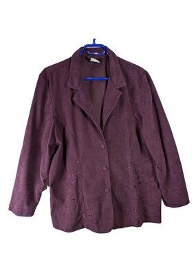 Purple Image brand embroidered jacket Size 18